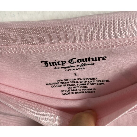 Juicy Couture Panties Size L Underwear Cotton 5 Pack Bow Print Pink Black White - Picture 8 of 9